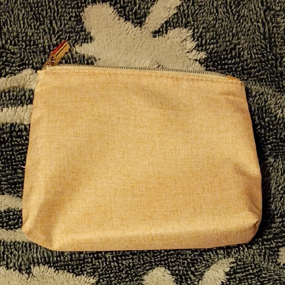 FREE Gold Metallic Zip Cosmetic Pouch
